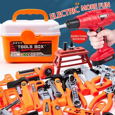 Детский набор инструментов с электрической игрушечной дрелью Kids Power Toy Набор инструментов для ролевых игр для мальчиков и девочек Образование Обучение по системе Монтессори