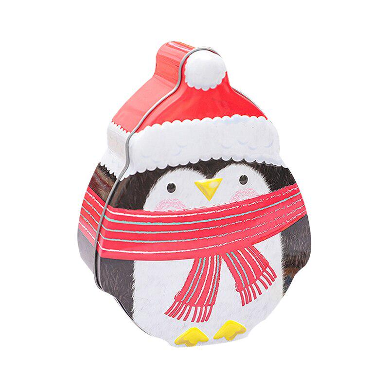 Рождественский мультфильм Конфетная банка Пингвин Санта-Клаус Снеговик Улыбающееся лицо Рождественская подарочная коробка для детей
