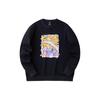 Anta Lifestyle Series Graffiti Print Crew Neck Pullover Knit Sweatshirt Unisex Sweatshirt Black 972418706-4