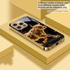 Золотой Дракон Тотем Для IPhone 17Pro Max 16 17 Pro 15 Pro 14 13 Plus 12 Mini 11Pro Max XR 16E 17Air Золотой стеклянный чехол для телефона