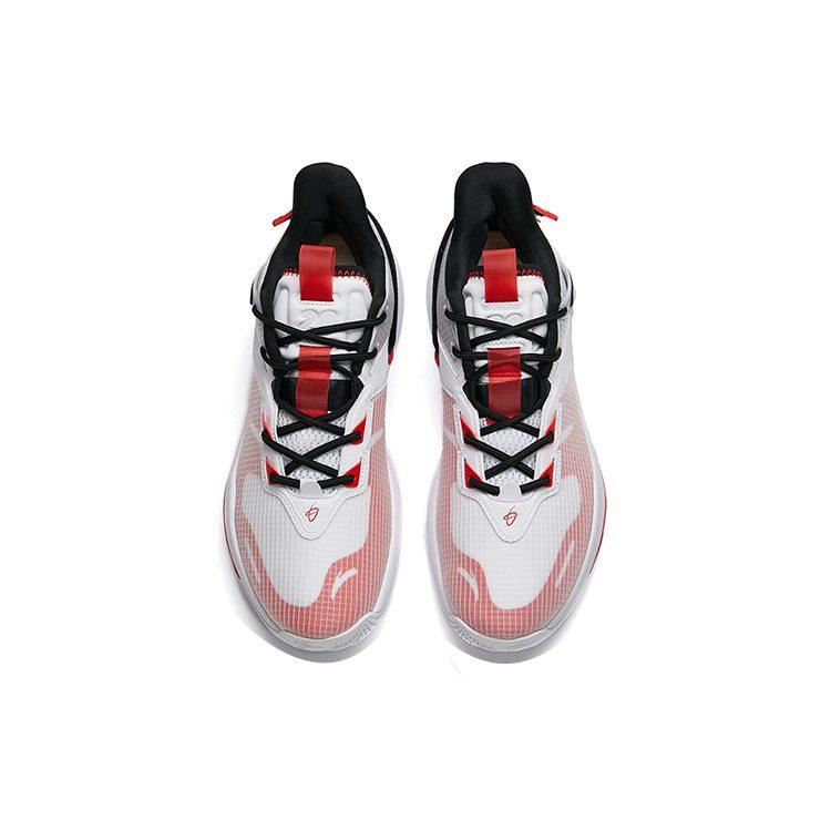 Anta Swoosh 2.0 Нескользящие Износостойкие Низкие Баскетбольные Кроссовки Мужские Белый Красный Черный 112231606-4