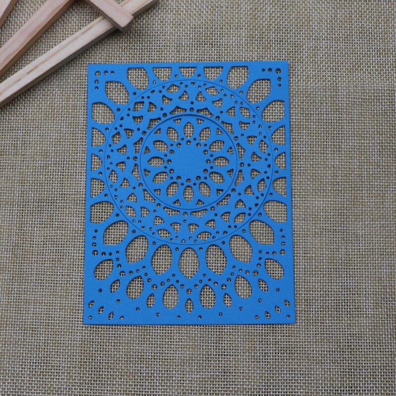 Rectangle Frame Circle Metal Silvery Stencil Embossing Cutting Dies For Diy Scrapbooking Paper Album Cards Making