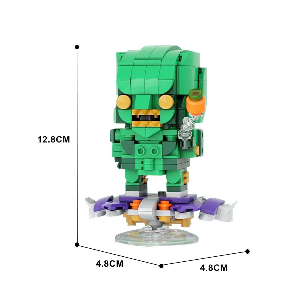 MOC Злодей из фильма Зеленый Гоблин Brickheadz Модель из строительных блоков Набор кубиков Фильм Аниме Монстр Пауки Игрушки Для Детей Подарки на День Рождения