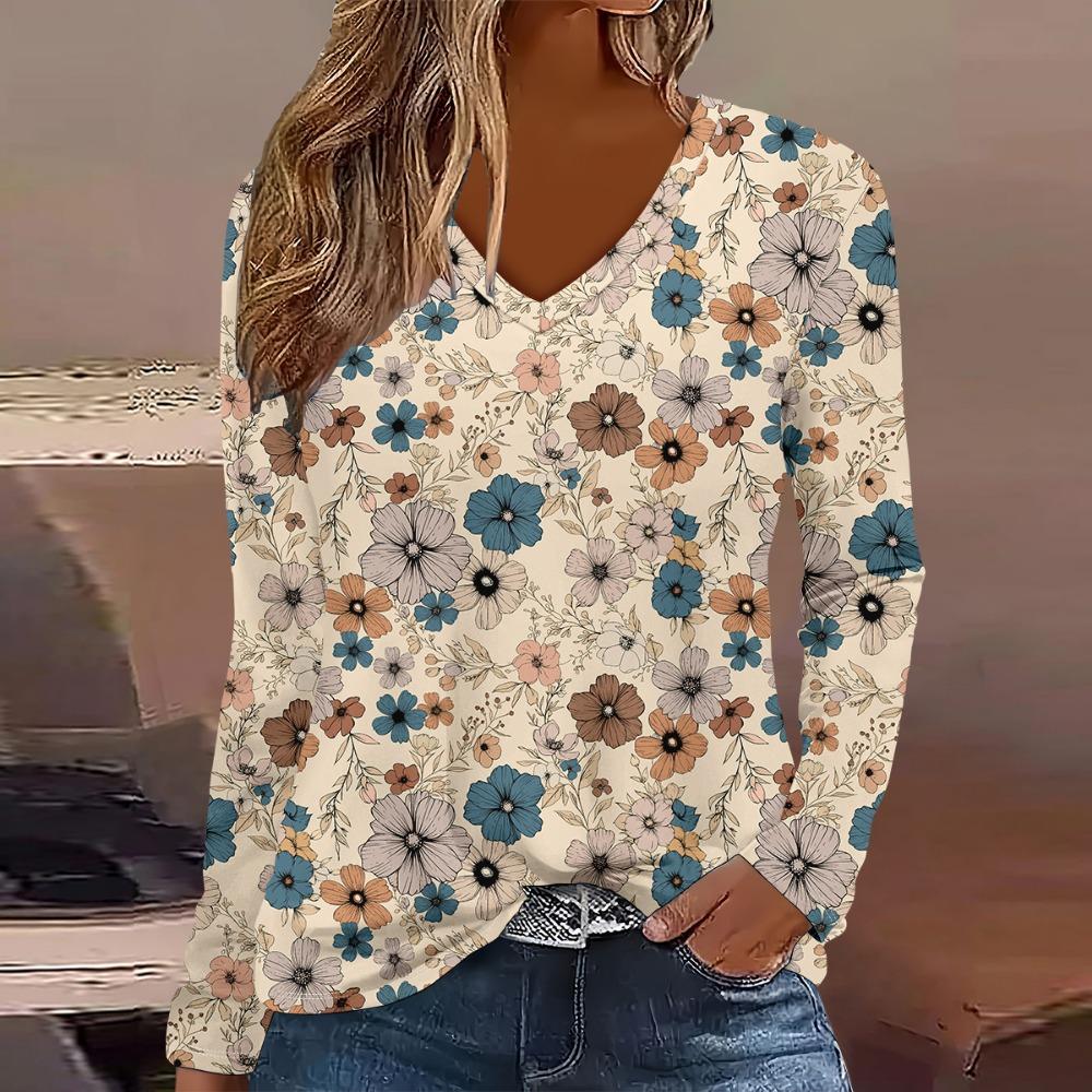 Fashion Streetwear 3D Digital Printed Women's Long Sleeved T-shirt