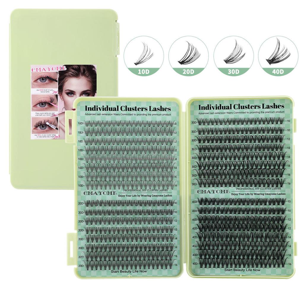640 Tufts Diy Single Tufts Of False Eyelashes Natural Thick D-Song Segmented Grafting Eyelashes