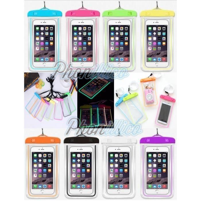 Sac Waterproof Noir pour LG au Choix - G6 G5 G4 G3 G2 K10 K8 K4 X Power L5 L9 Nexus 5X Spirit 4G G Flex 2 Leon Phonillico®