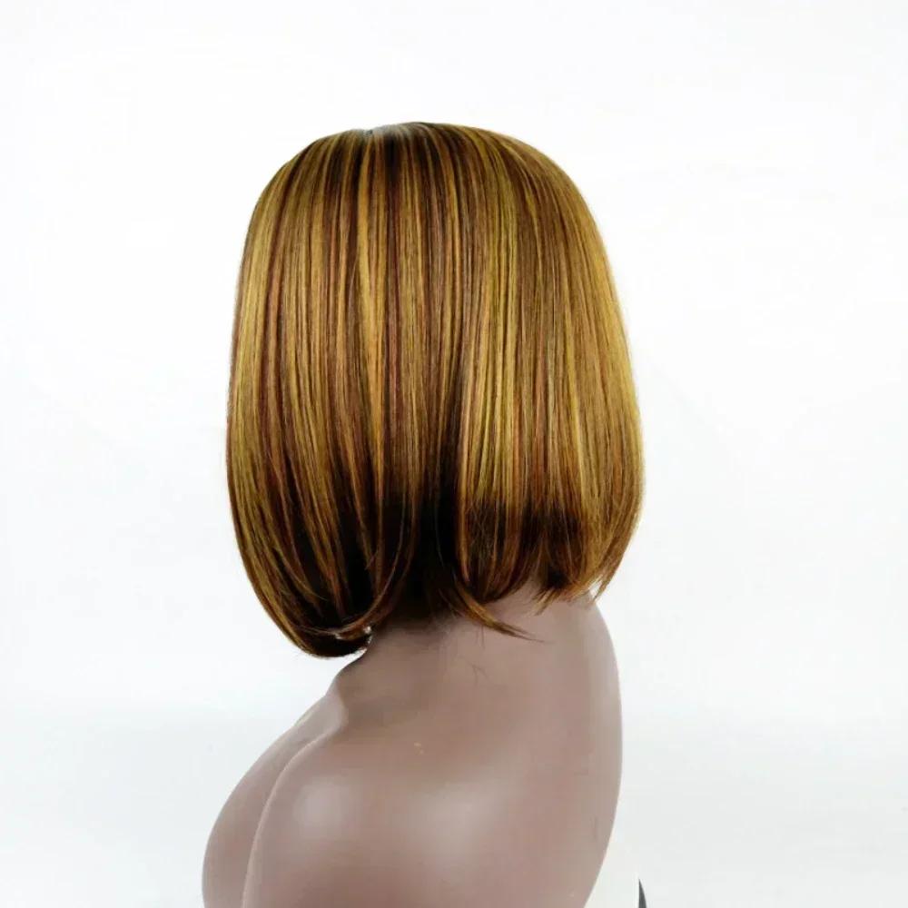 Highlight synthetic Wig  Bob Wig Straight Lace Front Wig  Brazilian Short Bob Wigs For Women
