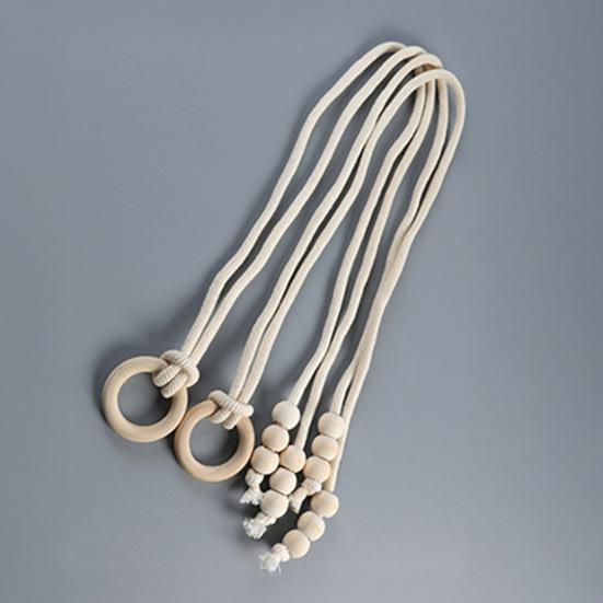 Ремень для штор из натурального дерева с кисточкой и кольцом-кисточкой Декоративные держатели для штор в гостиную Домашний декор