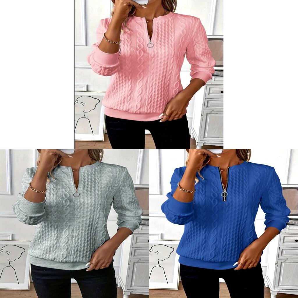Womens Casual Hooded Sweatshirt With Zipper For Streetwear And Autumn
