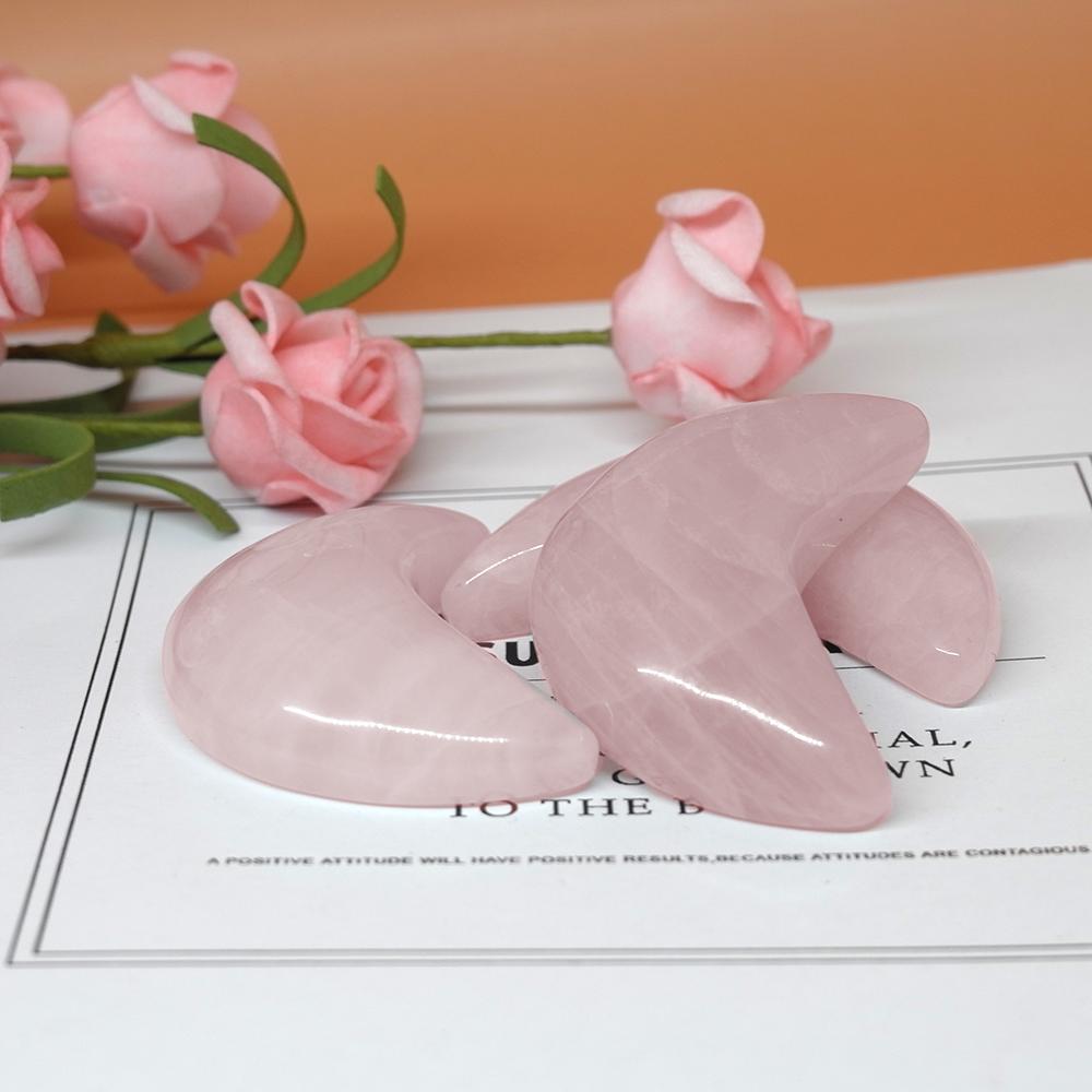 Роликовый массажер для похудения из розового кварца, лифтинг-инструмент, натуральный нефрит