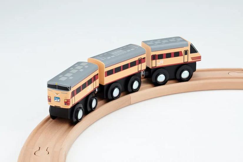 Popondetta Moku TRAIN 022 485 Series Raicho MOK-022 Wooden Train Rail Toy Train Car for Ages 3 and Up
