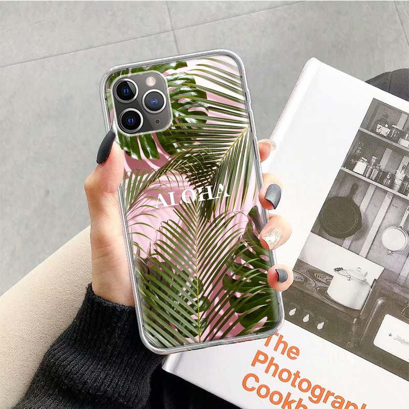 Green Venice Aloha Palms Printed Trees Phone Case For Apple iPhone 17 Air 16 15 Plus 14 + 13 Mini 12 11 Pro Max 7 8 SE 16Max Sof