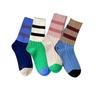 A Pair Stripes Mid Tube Socks Warm Womens Crew Socks Durable Cotton Socks At All Seasons