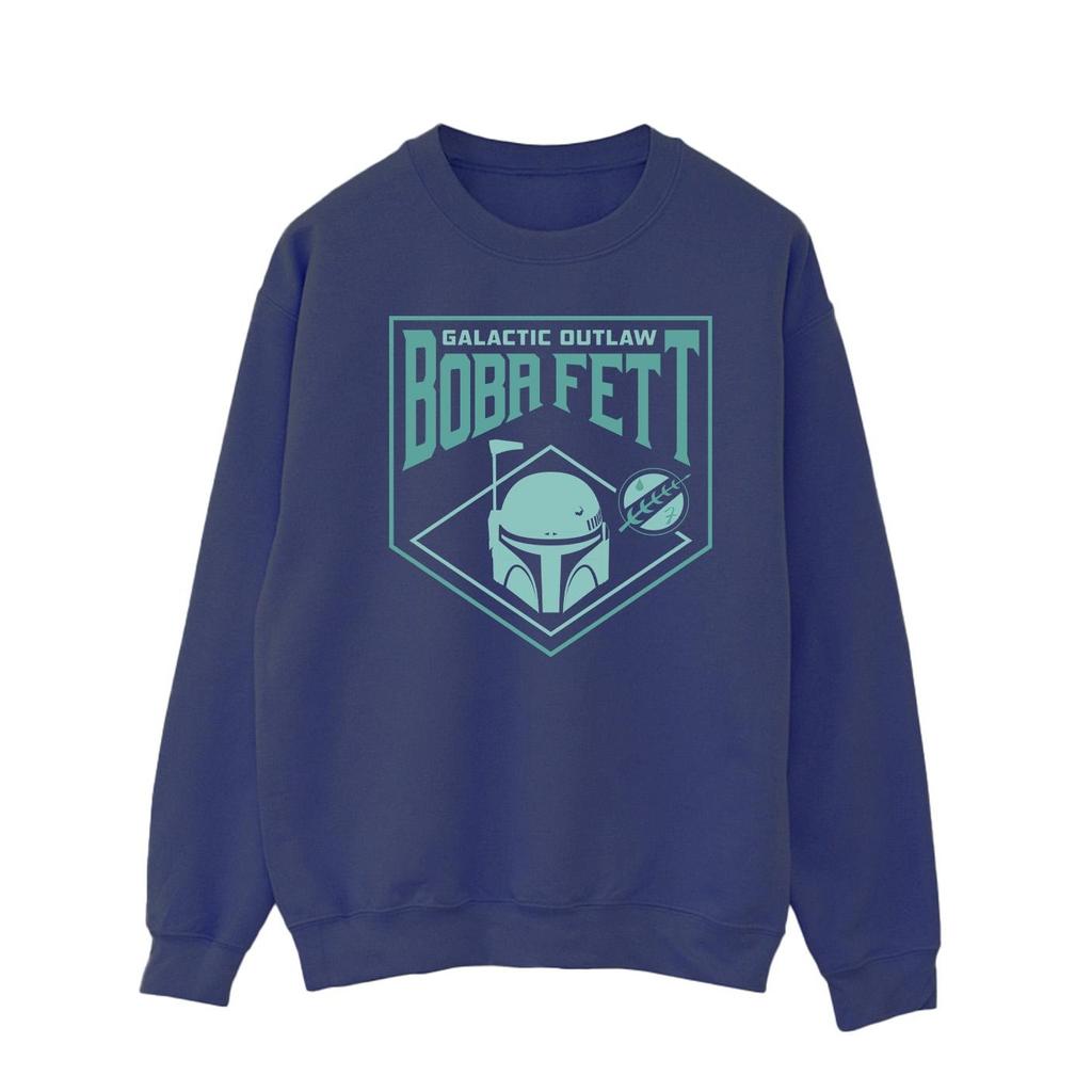 Star Wars Mens The Book Of Boba Fett Galactic Helm Chest Sweatshirt