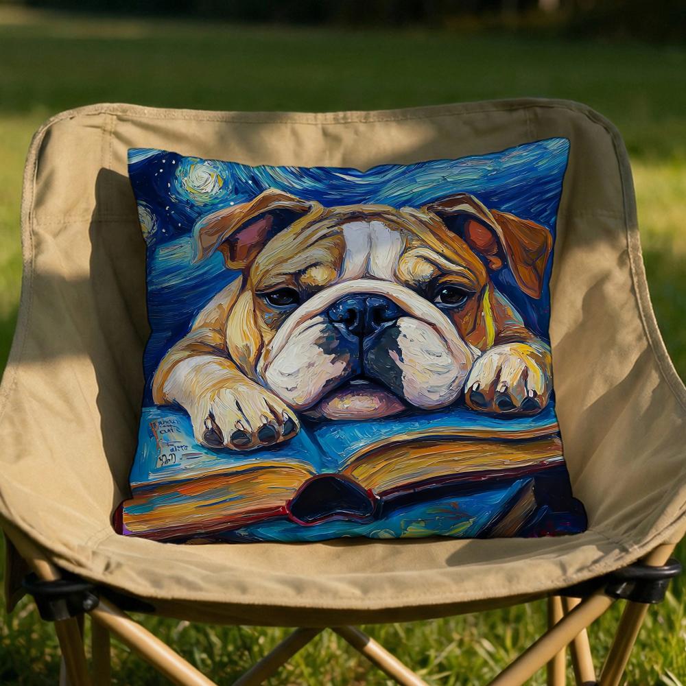 Catoon Starry Sky Dog Cushion Cover Soft Reversible Durable Pillow Cover MultiScene Use for Home Car Daily Comfort