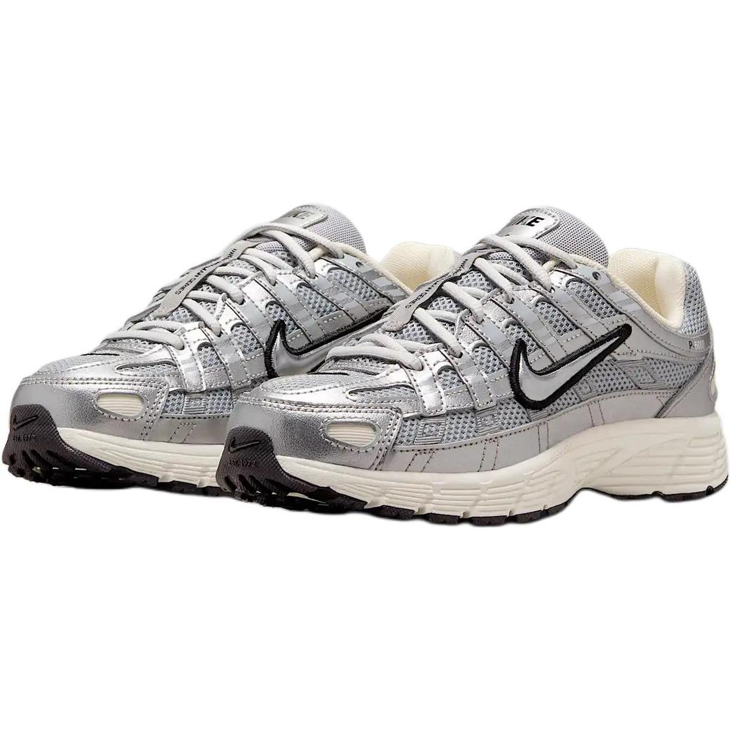 Nike P-6000 GS Metallic Silver Kids Sneakers Black Pale-Ivory HV5064-006