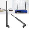 2PCs Router Antenna Durable WIFI System 6DB High Gain 2.4 5.8G Dual‑Band SMA Inner Hole