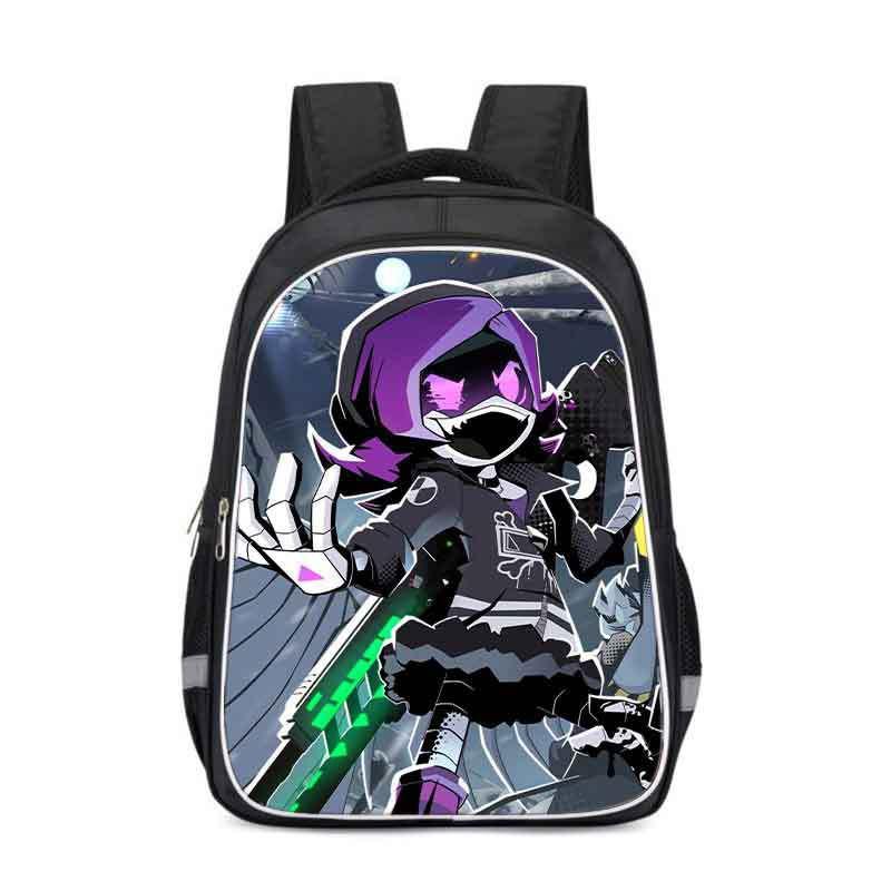 Kids School Backpack Elementary Students Cartoon Print Oxford Fabric Large Capacity Ergonomic Back Support