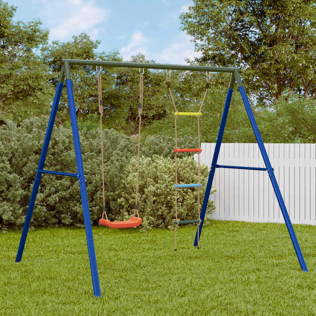 Swing Set with Swing Seat and Rope Ladder