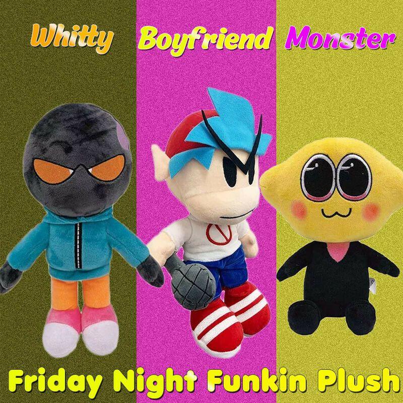 Friday Night Funkin Plush Toy Adorably Soft Fnf Whitty And Boyfriend Lemon Demon Doll For Kids