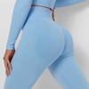 Fashion Casual Comfort Versatile Seamless Knit Threaded Moisture Wicking Yoga Pants Sports Fitness Pants Sexy Peach Butt Tight Bottoms