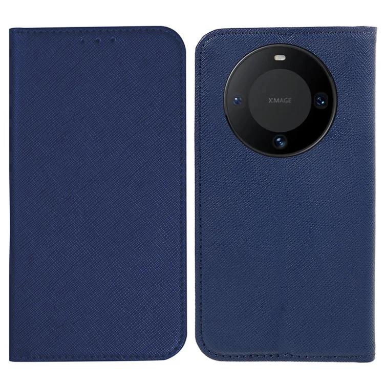 Для Huawei Mate 60 PU кожаный чехол-кошелек-подставка противоударный чехол для телефона с перекрестной текстурой