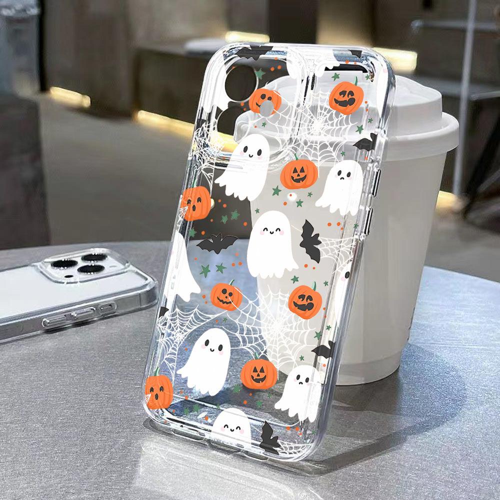Тыква на Хэллоуин для iPhone17promax космический телефон мягкий чехол 14/13 прозрачный 15 продвинутый x противоударный
