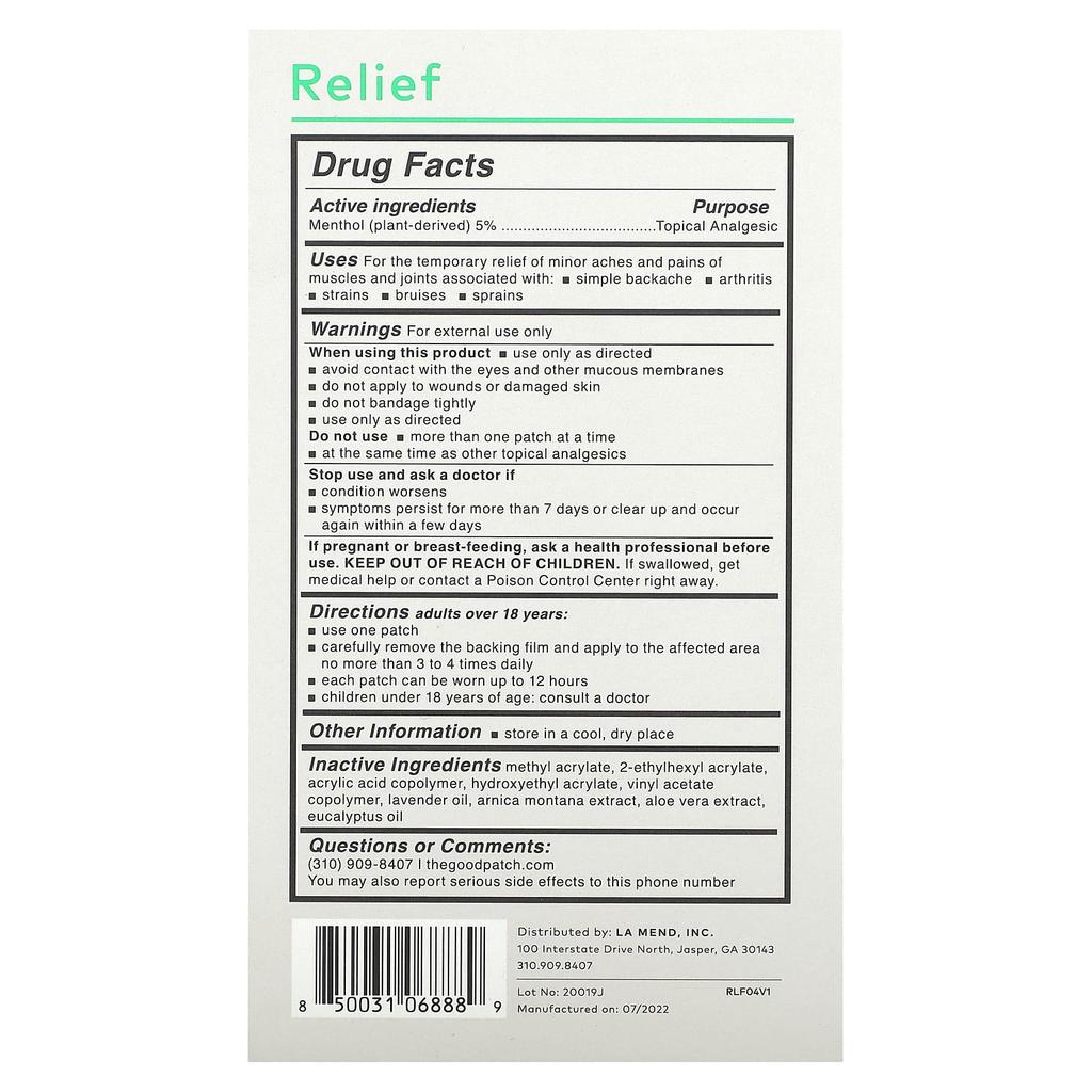 The Good Patch Relief, Patch 4