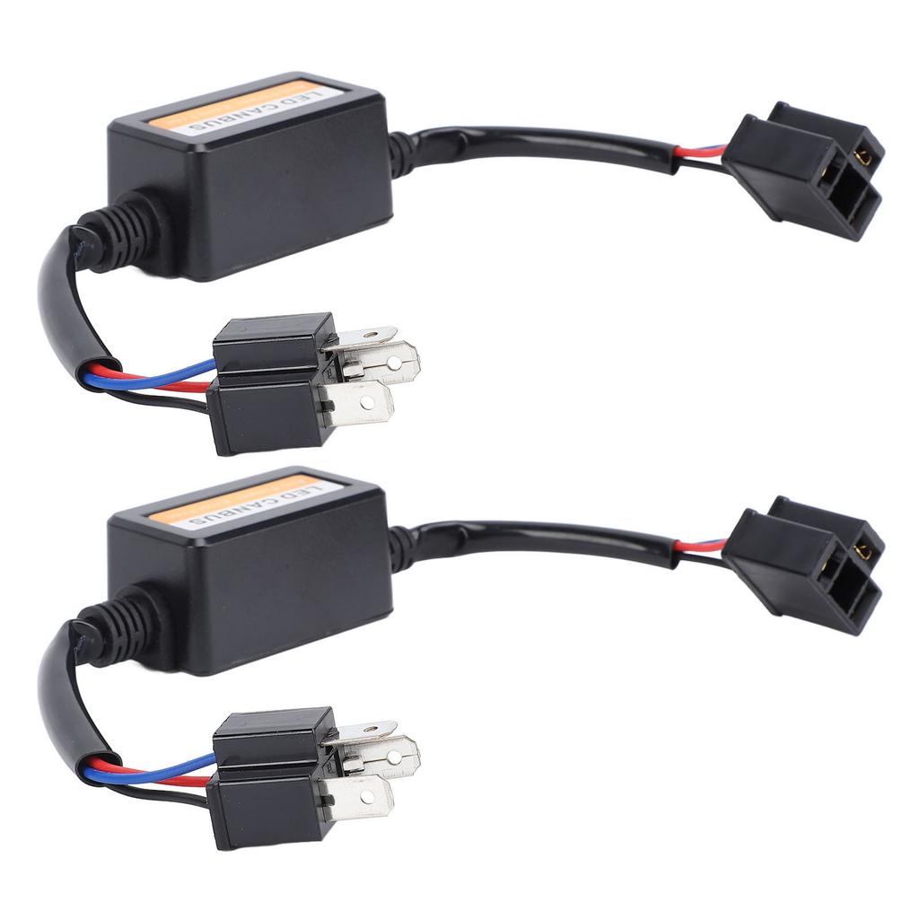 2pcs H4 LED CANbus Decoder DC 9 To 16V Plug and Play Anti Flickering LED Headlight Resistor Decoder