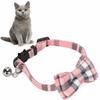 Bowknot Cat Collar Plaid Kitten Collar Decorative Bowtie Collar  Kitty