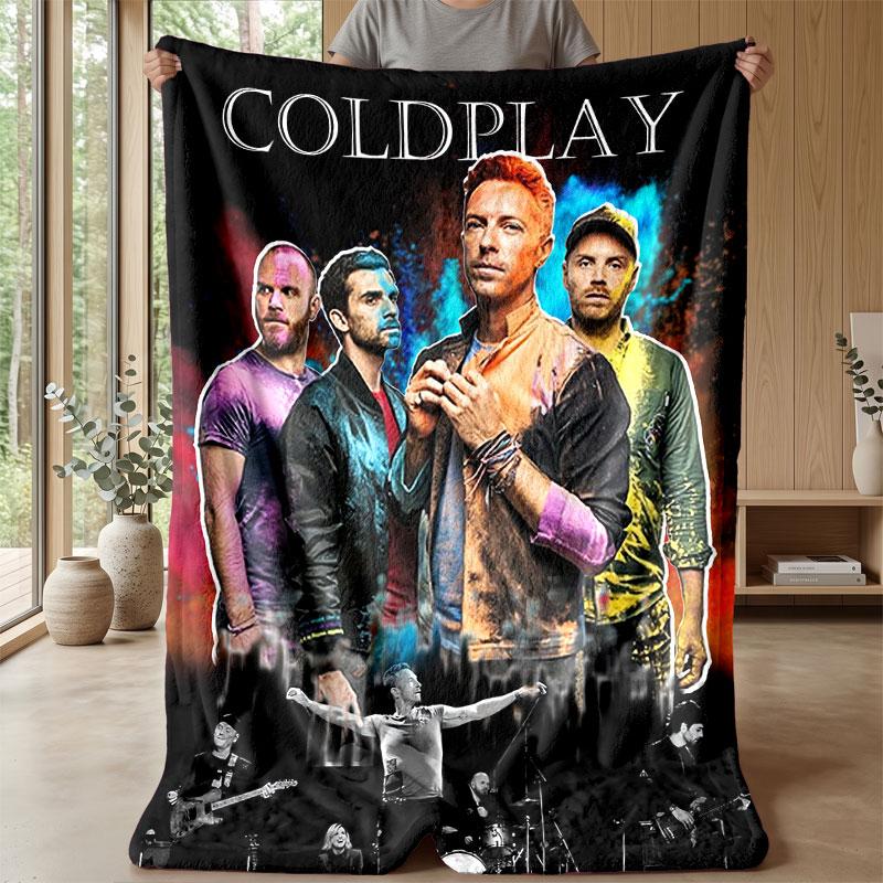 Soft Flannel Blanket Lightweight Cozy Bedroom Living Room CoverColdplay