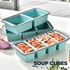 Силиконовый контейнер для хранения продуктов с крышкой, многоразовый, для заморозки, ланч-бокс, поднос, контейнер с отделениями для приготовления еды, для кухни