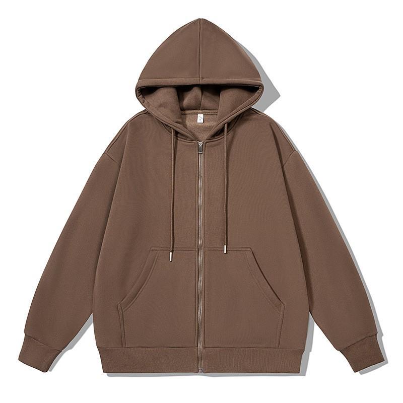 Cross-Border Zipper Hooded Cardigan with Pockets - Casual Long Sleeve Hoodie