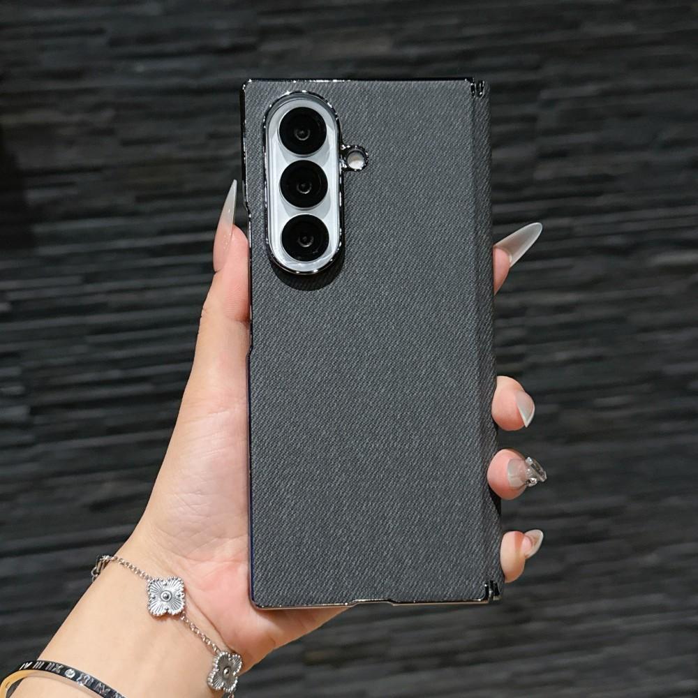 Для Samsung Galaxy Z Fold 7 Чехол Роскошная Кожа PU Skin Магнитная Беспроводная Зарядка Защитный Задний Чехол Для Z Fold 7 6 Оболочка