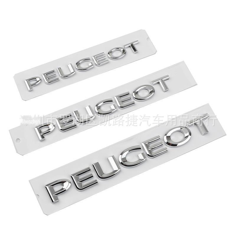 Наклейка с логотипом автомобиля Peugeot на заднюю часть автомобиля, модификация хромированной этикетки ABS на английском языке