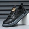 Мужская обувь 2025 года, весна, новые кожаные дышащие спортивные повседневные туфли с отверстиями, модные универсальные мужские туфли с отверстиями из кожи для мужчин