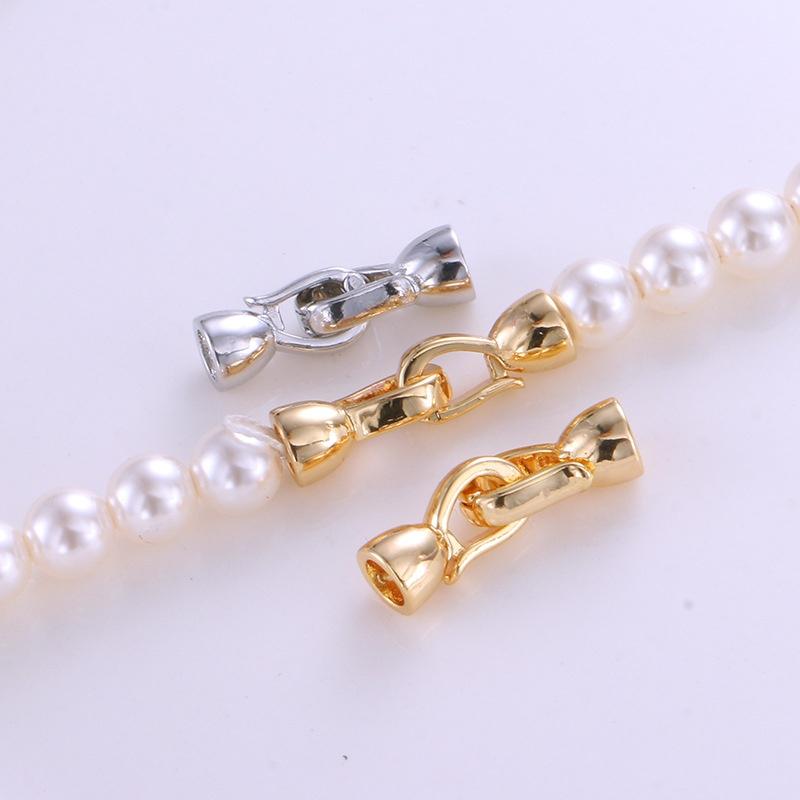 2 шт. DIY для изготовления ювелирных изделий 18K позолоченный жемчужный ожерелье-коннектор Застежка Ручная работа Аксессуары для ожерелий и браслетов Расходные материалы