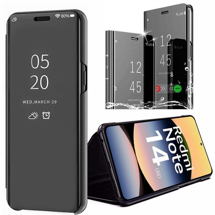 Coque de protection - E.F.CONNECTION - Pour Xiaomi Redmi Note 14 5G - Effet Miroir - Antichoc - Translucide