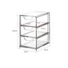 3-Tier Clear Acrylic Drawer Storage Box Durable Desktop Organizer for Home Vanity Desk Stationery Storage