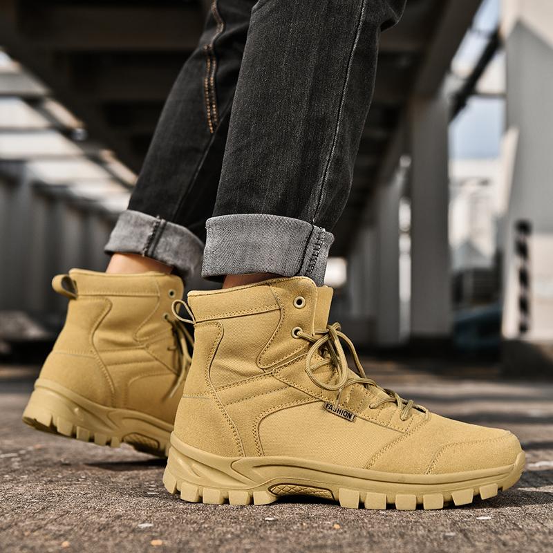 Мужские ботинки больших размеров, уличные ботинки-дезерты, походные ботинки, ботильоны для мужчин, рабочая обувь