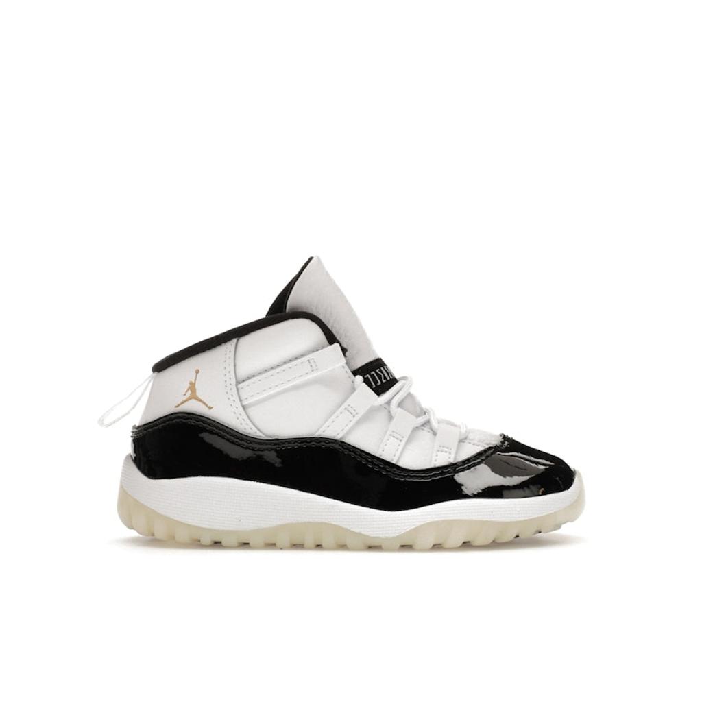 Air Jordan 11 Retro TD Gratitude / Defining Moments Baby Sneakers White Black Metallic-Gold 378040-170