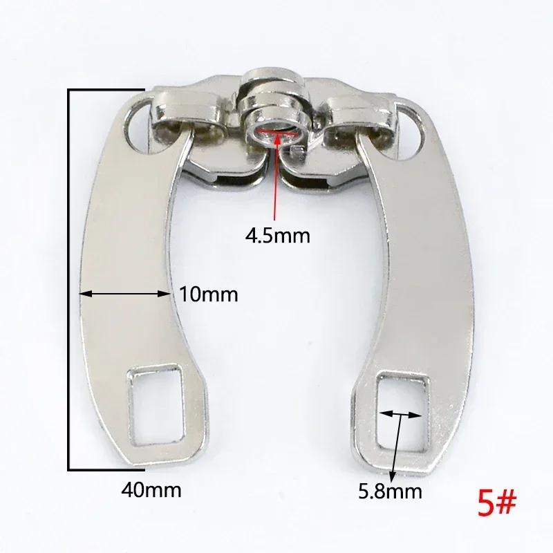 2/4/10 пар Meetee 5# 8# 10# Нейлоновая собачка для молнии с отверстием для замка Чемодан Рюкзак Противоугонная головка молнии Траверса Аксессуар для ремонта