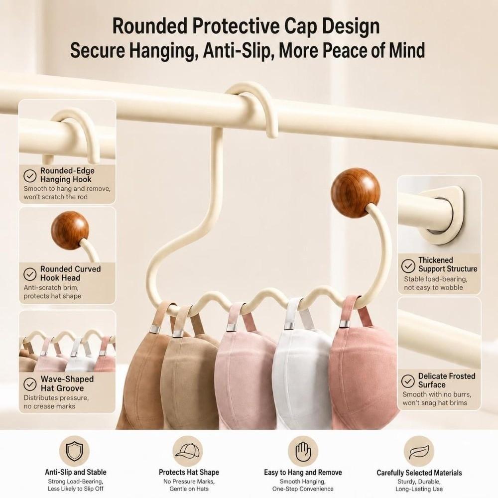 Fashion Iron Hat Hook Non-marking Bra Organizers Hat Storage Hook Non-slip Dopamine Scarf Towel Tie Hanging Rack for Cloakroom