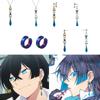Anime Earrings Props Cuboid Hourglass Ear Clip Necklace Jewelry