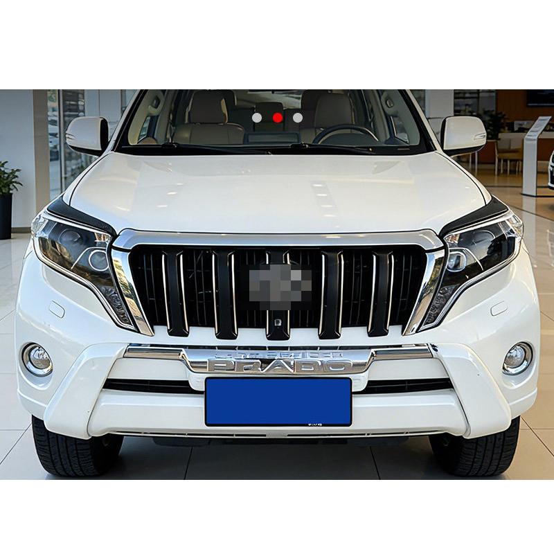 Накладки на фары (брови) для Toyota Prado 150 2014 2015 2016 2017, Декоративная полоска на передние фары, Хромированный стайлинг, Детали экстерьера автомобиля