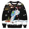 Grinch Christmas Cartoon Hoodie Unisex Long Sleeve Crewneck Sweatshirt Teens Casual Print Top