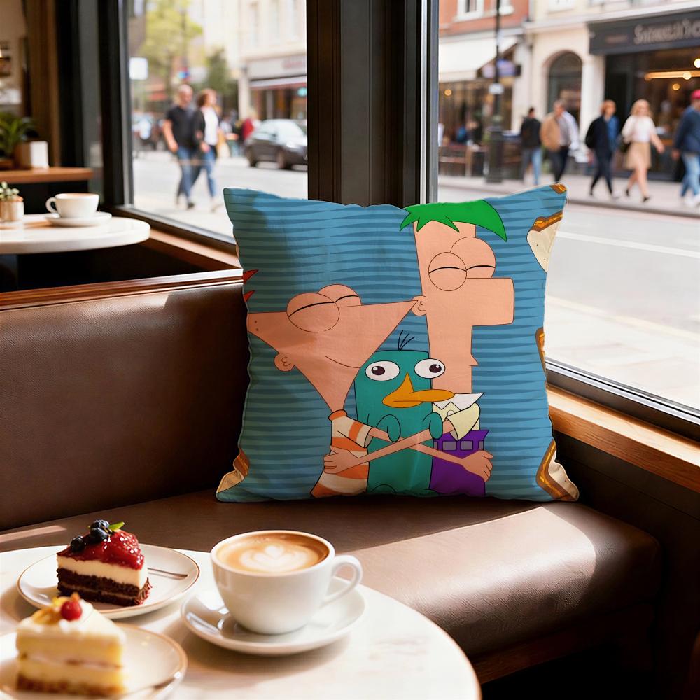Cartoon Phineas and Ferb Cushion Cover Decorative Cushions Covers Cover Sofa x Pillow  Piece x x Pillowcase
