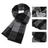 Men Scarf Plaid Print Winter Warm Thick Imitation Cashmere Long Scarf Medium Length Shawl Cold Weather Accessory