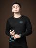 2025 Autumn New Men's Round Neck Long Sleeve T-Shirt Trendy Brand Letter Print Base Shirt Casual Top Tee for Men
