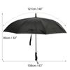 Biggdesign Зонт с обратной стороной, 8 спиц, легкий, ветрозащитный, быстросохнущий, 43 дюйма